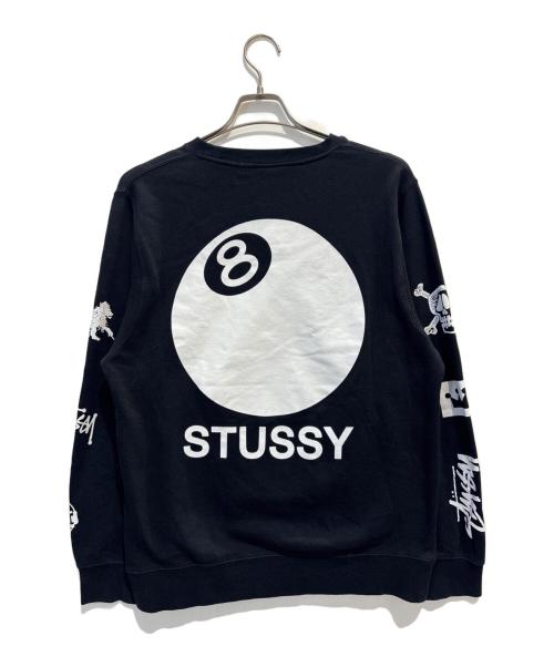 stussy（ステューシー）stussy (ステューシー) プリントスウェット ブラック サイズ:Mの古着・服飾アイテム