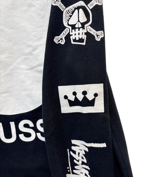 stussy（ステューシー）stussy (ステューシー) プリントスウェット ブラック サイズ:Mの古着・服飾アイテム