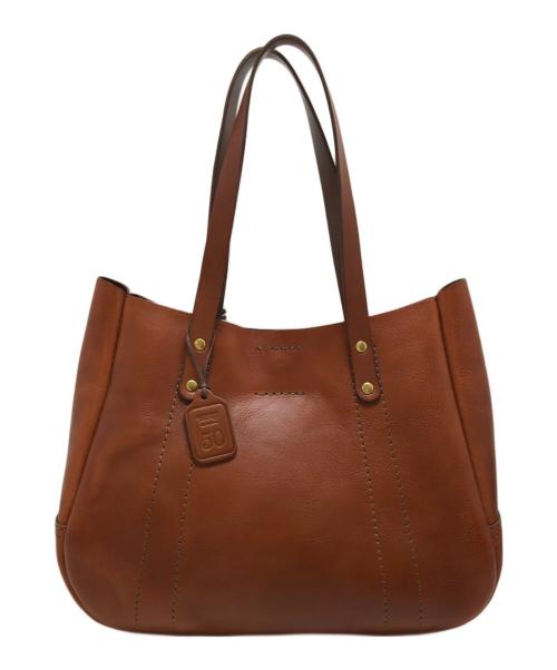 Herz（ヘルツ）Herz (ヘルツ) レザーバッグ ブラウンの古着・服飾アイテム