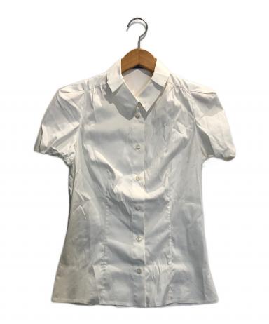 【新品】PRADA スター柄 パフスリーブ 半袖シャツ 中古・古着通販】PRADA (プラダ) パフスリーブシャツ ホワイト サイズ