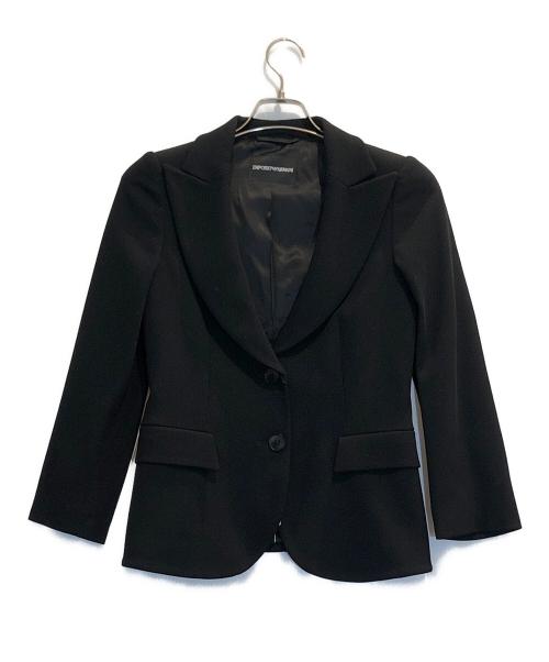 EMPORIO ARMANI（エンポリオ アルマーニ）EMPORIO ARMANI (エンポリオ アルマーニ) テーラードジャケット ブラック サイズ:40 未使用品の古着・服飾アイテム