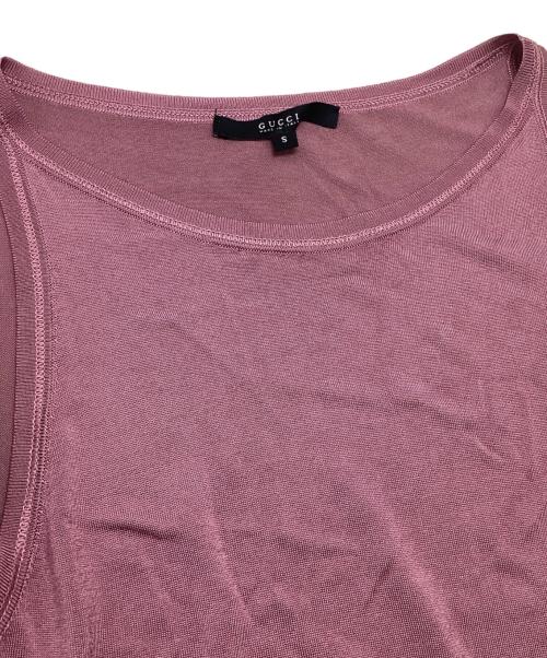GUCCI（グッチ）GUCCI (グッチ) ノースリーブニット ピンク サイズ:Sの古着・服飾アイテム