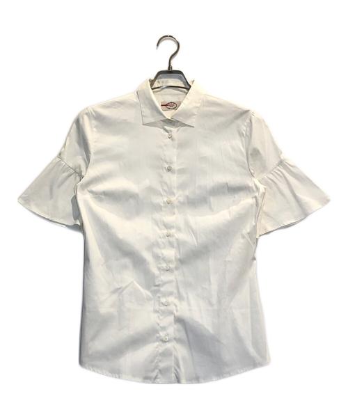 PRADA（プラダ）PRADA (プラダ) 半袖シャツ ホワイト サイズ:42(M～L相当)の古着・服飾アイテム