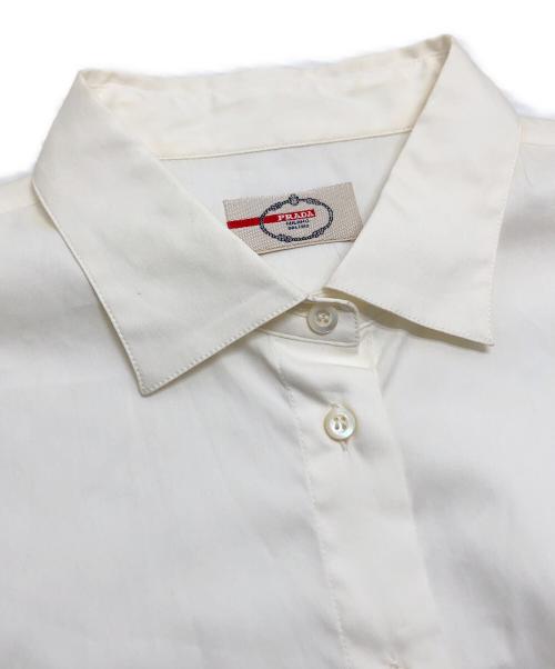 PRADA（プラダ）PRADA (プラダ) 半袖シャツ ホワイト サイズ:42(M～L相当)の古着・服飾アイテム