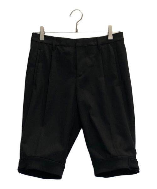 MIU MIU（ミュウミュウ）MIU MIU (ミュウミュウ) タックショートパンツ ブラック サイズ:36の古着・服飾アイテム