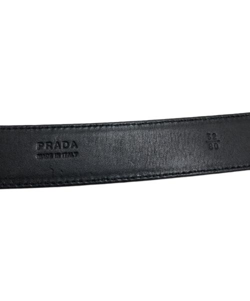 PRADA（プラダ）PRADA (プラダ) レザーベルト ブラック サイズ:32/80の古着・服飾アイテム