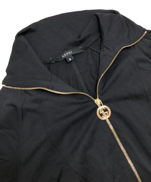 GUCCI（グッチ）GUCCI (グッチ) ジップアップカーディガン ブラック サイズ:Sの古着・服飾アイテム