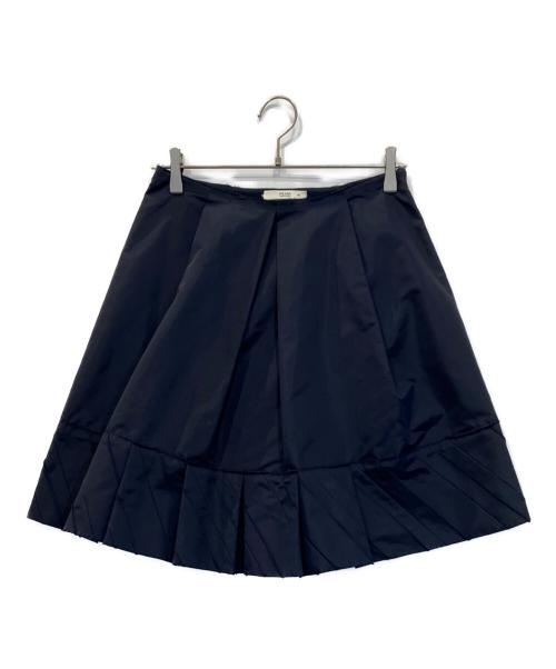 PRADA（プラダ）PRADA (プラダ) シルク混スカート ネイビー サイズ:40の古着・服飾アイテム