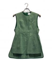 Mame Kurogouchi（マメクロゴウチ）の古着「ブラウス」｜グリーン