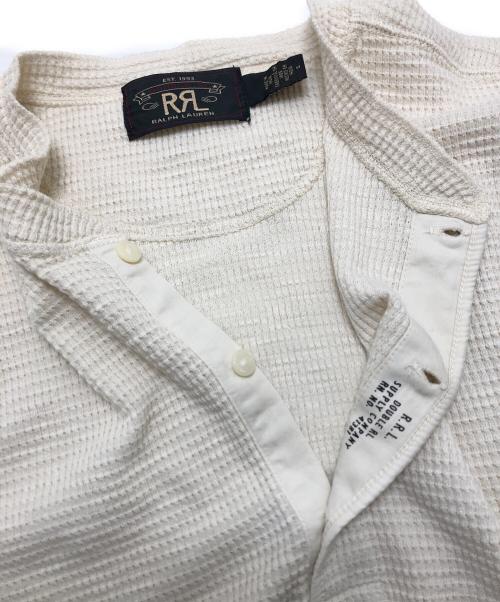 RRL（ダブルアールエル）RRL (ダブルアールエル) ワッフルヘンリーネックカットソー ホワイト サイズ:Mの古着・服飾アイテム