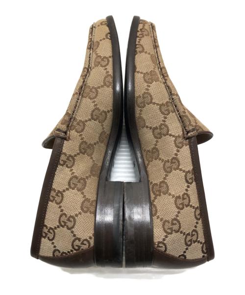 GUCCI（グッチ）GUCCI (グッチ) GGキャンバスローファー ベージュ サイズ:341/2(21.5CM)の古着・服飾アイテム
