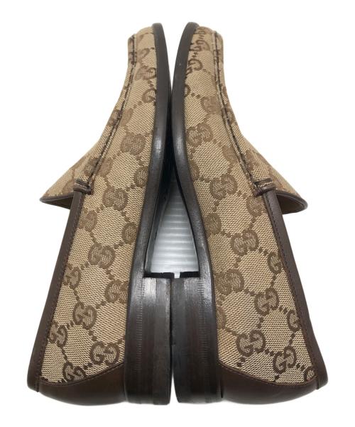 GUCCI（グッチ）GUCCI (グッチ) GGキャンバスローファー ベージュ サイズ:341/2(21.5CM)の古着・服飾アイテム