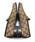 中古・古着 GUCCI (グッチ) GGキャンバスローファー ベージュ サイズ:341/2(21.5CM)：8000円