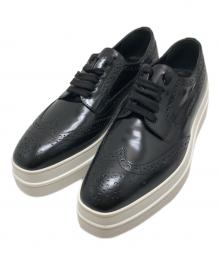 PRADA（プラダ）の古着「レースアップシューズ」｜ブラック