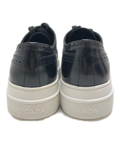 PRADA（プラダ）PRADA (プラダ) レースアップシューズ ブラック サイズ:35(22.5CM)の古着・服飾アイテム