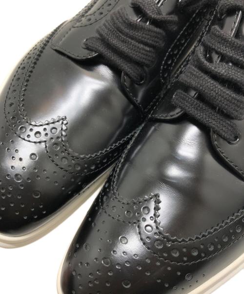 PRADA（プラダ）PRADA (プラダ) レースアップシューズ ブラック サイズ:35(22.5CM)の古着・服飾アイテム