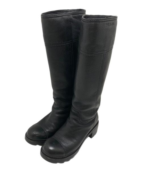 PRADA（プラダ）PRADA (プラダ) ロングブーツ ブラック サイズ:35の古着・服飾アイテム