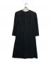 PRADA（プラダ）の古着「ラムレザー切替プリーツワンピース」｜ブラック