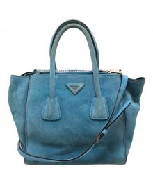PRADA（プラダ）の古着「2WAYスエードショルダーバッグ」｜スカイブルー