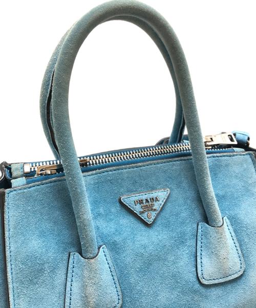 PRADA（プラダ）PRADA (プラダ) 2WAYスエードショルダーバッグ スカイブルー サイズ:表記なしの古着・服飾アイテム