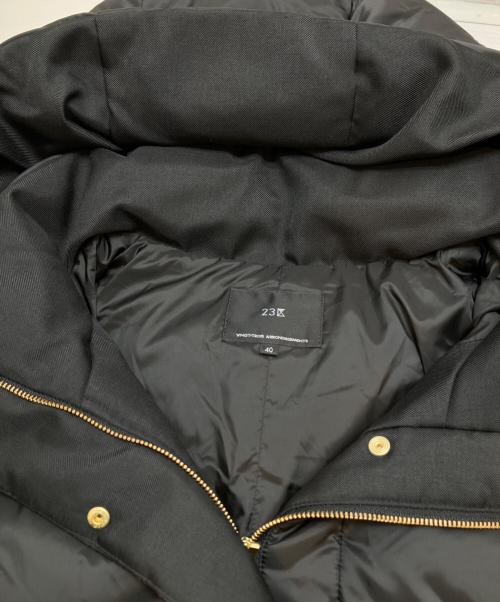 23区（ニジュウサンク）23区 (ニジュウサンク) 【洗える/撥水加工】シレータフタ コンパクト ダウンコート ブラック サイズ:40(Lサイズ相当)の古着・服飾アイテム