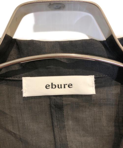 ebure（エブール）EBURE (エブール) リネンダブルブレストテーラードジャケット ブラック サイズ:38の古着・服飾アイテム