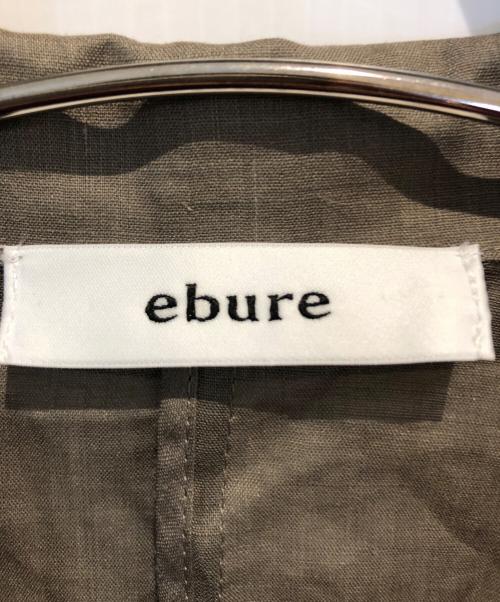 ebure（エブール）EBURE (エブール) リネンダブルブレストテーラードジャケット ブラウン サイズ:38の古着・服飾アイテム