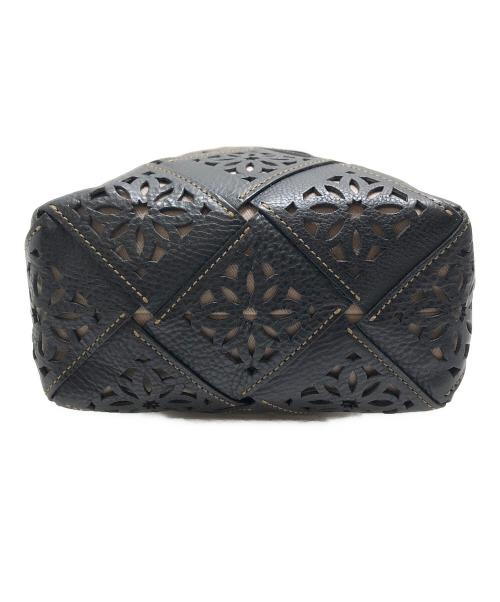 genten（ゲンテン）genten (ゲンテン) サスティナブルカットワークトートバッグ ブラック サイズ:表記なしの古着・服飾アイテム