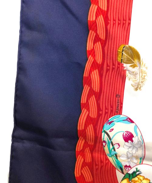 HERMES（エルメス）HERMES (エルメス) シルクスカーフ ブルー サイズ:表記なしの古着・服飾アイテム