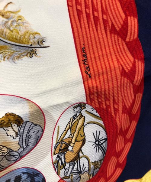 HERMES（エルメス）HERMES (エルメス) シルクスカーフ ブルー サイズ:表記なしの古着・服飾アイテム