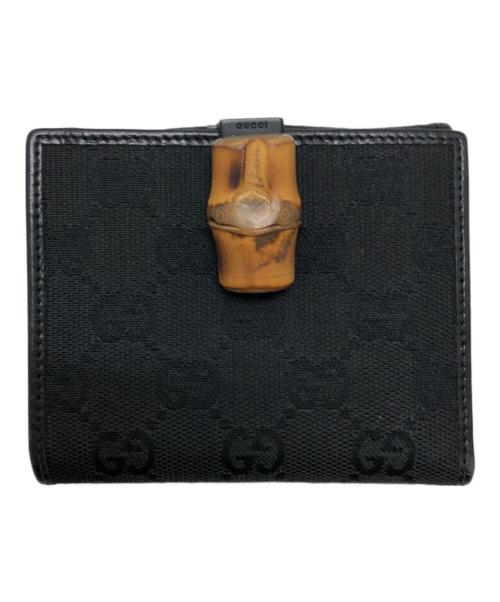 GUCCI（グッチ）GUCCI (グッチ) バンブークリップ付き3つ折り財布 ブラック サイズ:表記なしの古着・服飾アイテム