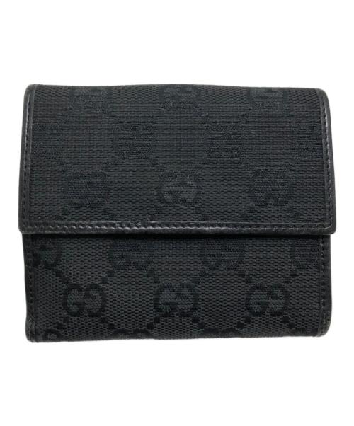 GUCCI（グッチ）GUCCI (グッチ) バンブークリップ付き3つ折り財布 ブラック サイズ:表記なしの古着・服飾アイテム