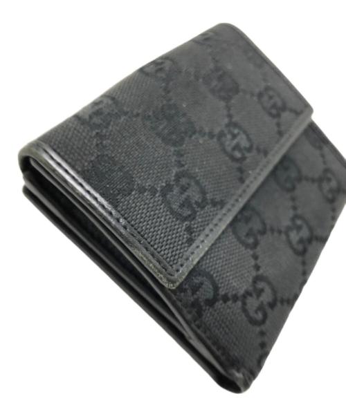 GUCCI（グッチ）GUCCI (グッチ) バンブークリップ付き3つ折り財布 ブラック サイズ:表記なしの古着・服飾アイテム