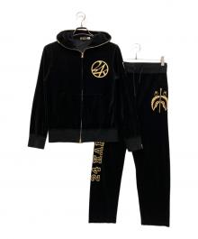 A BATHING APE×24karats（アベイシングエイプ×トゥエンティーフォーカラッツ）の古着「ベロアセットアップ」｜ブラック