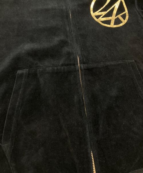 A BATHING APE（アベイシングエイプ）A BATHING APE (アベイシングエイプ) 24karats (トゥエンティーフォーカラッツ) ベロアセットアップ ブラック サイズ:Sの古着・服飾アイテム
