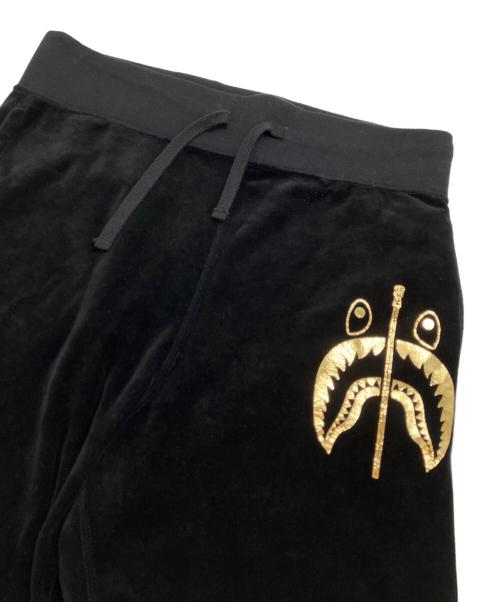 A BATHING APE（アベイシングエイプ）A BATHING APE (アベイシングエイプ) 24karats (トゥエンティーフォーカラッツ) ベロアセットアップ ブラック サイズ:Sの古着・服飾アイテム