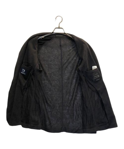 Yohji Yamamoto Costume D’Homme（ヨウジヤマモトコスチュームドオム）Yohji Yamamoto Costume D’Homme (ヨウジヤマモトコスチュームドオム) 2Bリネンジャケット ブラック サイズ:3の古着・服飾アイテム