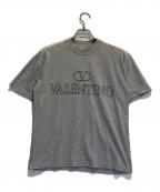 VALENTINOヴァレンティノ）の古着「ロゴプリントTシャツ」｜グレー