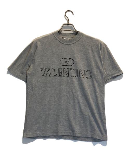 VALENTINO（ヴァレンティノ）VALENTINO (ヴァレンティノ) ロゴプリントTシャツ グレー サイズ:Mの古着・服飾アイテム