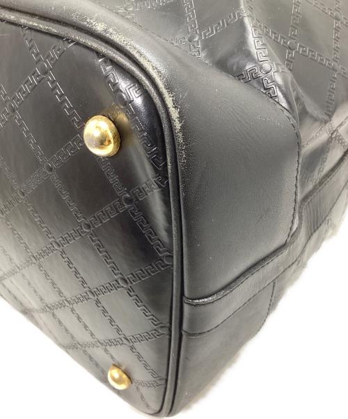 GIANNI VERSACE（ジャンニ・ヴェルサーチ）GIANNI VERSACE (ジャンニ・ヴェルサーチ) グレカラージトートバッグ ブラック サイズ:表記なしの古着・服飾アイテム