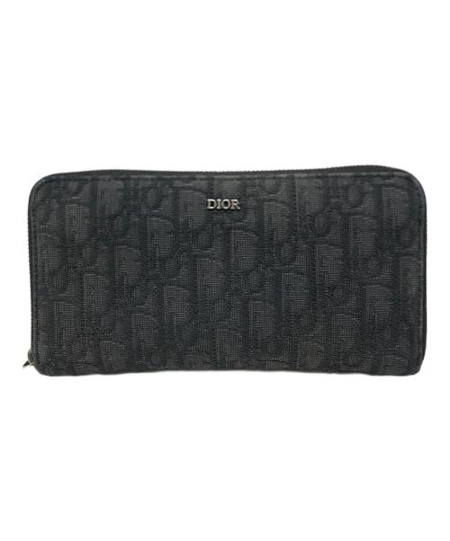 DIOR HOMME（ディオール オム）DIOR HOMME (ディオール オム) オブリーク トロッター ラウンドファスナー ブラック サイズ:表記なしの古着・服飾アイテム