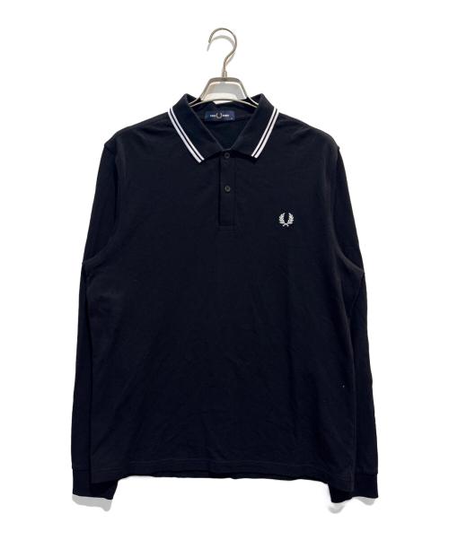 FRED PERRY（フレッドペリー）FRED PERRY (フレッドペリー) 長袖ポロシャツ ブラック サイズ:ＸＬの古着・服飾アイテム