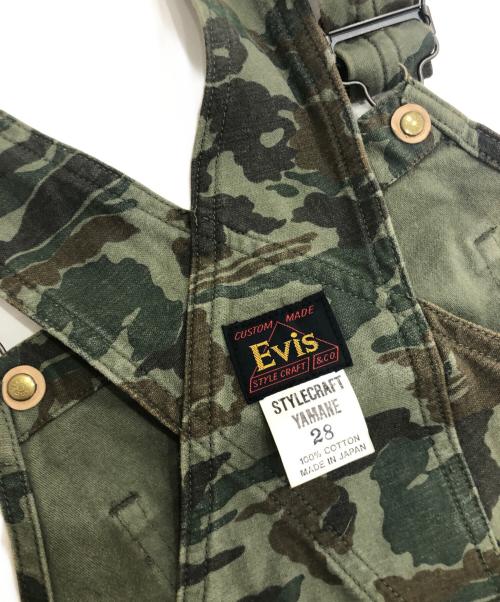 EVISU（エヴィス）EVISU (エヴィス) オーバーオール グリーン サイズ:28(参考サイズL~XL)の古着・服飾アイテム