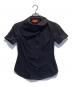 Vivienne Westwood RED LABEL（ヴィヴィアンウエストウッドレッドレーベル）の古着「アシンメトリー半袖シャツブラウス」｜ネイビー