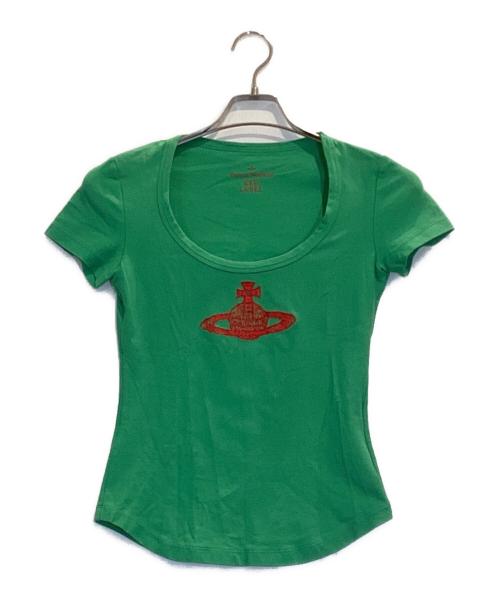 Vivienne Westwood RED LABEL（ヴィヴィアンウエストウッドレッドレーベル）Vivienne Westwood RED LABEL (ヴィヴィアンウエストウッドレッドレーベル) Uネックカットソー グリーン サイズ:1の古着・服飾アイテム