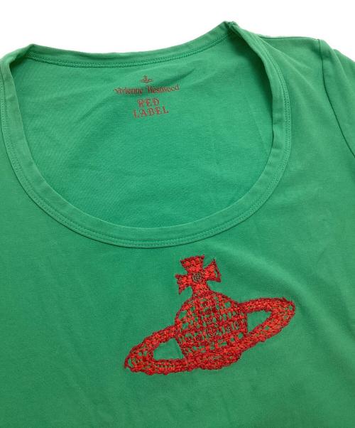 Vivienne Westwood RED LABEL（ヴィヴィアンウエストウッドレッドレーベル）Vivienne Westwood RED LABEL (ヴィヴィアンウエストウッドレッドレーベル) Uネックカットソー グリーン サイズ:1の古着・服飾アイテム