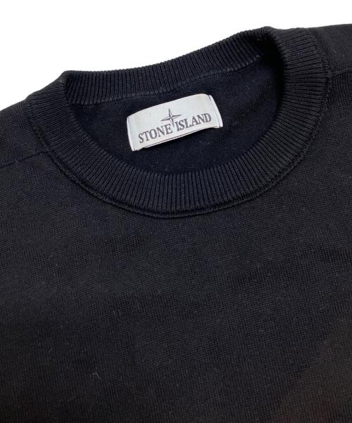 STONE ISLAND（ストーンアイランド）STONE ISLAND (ストーンアイランド) クルーネックニット ブラック サイズ:Sの古着・服飾アイテム