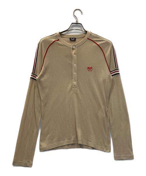 DOLCE & GABBANA（ドルチェ＆ガッバーナ）DOLCE & GABBANA (ドルチェ＆ガッバーナ) ヘンリーネックカットソー ベージュ サイズ:Mの古着・服飾アイテム