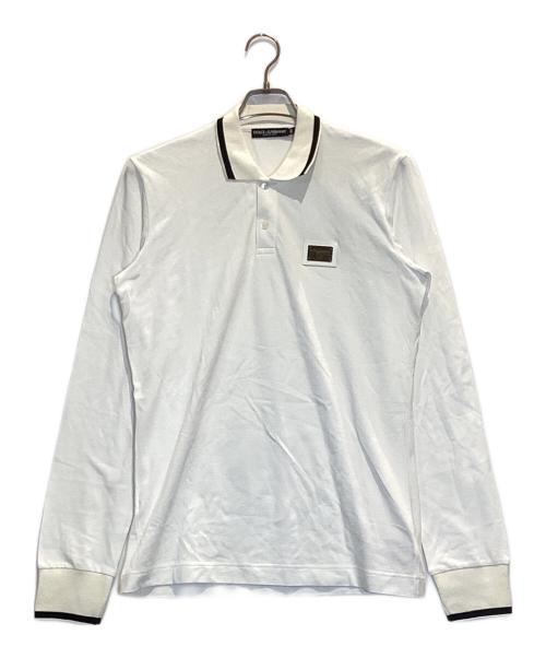 DOLCE & GABBANA（ドルチェ＆ガッバーナ）DOLCE & GABBANA (ドルチェ＆ガッバーナ) ポロシャツ ホワイト サイズ:48の古着・服飾アイテム