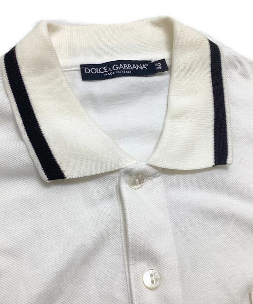 DOLCE & GABBANA（ドルチェ＆ガッバーナ）DOLCE & GABBANA (ドルチェ＆ガッバーナ) ポロシャツ ホワイト サイズ:48の古着・服飾アイテム